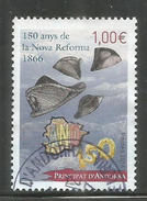 Refus Aux Français L'exploitation Des Eaux Thermales Andorranes,Reforme De 1866. Couvre-chef Traditionnel Andorran - Used Stamps