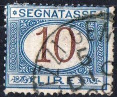 ITALIA, ITALY, SEGNATASSE, POSTAGE DUE, REGNO, 1870 FRANCOBOLLO USATO Y.T.  T18     Scott J19 - Portomarken