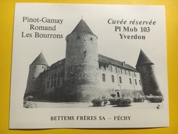 8696 - Cuvée Réservée Place Mobilisation 103 Yverdon  Suisse Pinot-Gamay  & Féchy 2 étiquettes - Militares