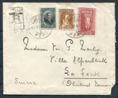 1927 Turkey Registered Cover Pera - Lenk, Bern Switzerland. Suisse Charge D'Affaires Turquie. Diplomatic - Briefe U. Dokumente