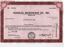 Douglas Microware Co., Inc. - D - F