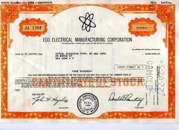 Eco Electrical Manufacturing Corporation. - D - F