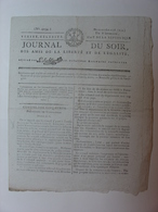 JOURNAL DU SOIR 29 OCTOBRE 1796 - AFFAIRE DU COURRIER DE LYON - CALOMNIE ECRITE - PUNITIONS INDISCIPLINE DELIT MILITAIRE - Kranten Voor 1800