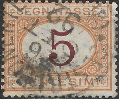ITALY 1870 Postage Due - 5c - Mauve And Orange FU - Portomarken
