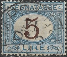 ITALY 1870 Postage Due - 5l - Mauve And Blue FU - Portomarken
