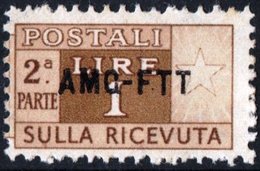 TRIESTE, ZONA A, ITALIA, ITALY, PACCHI POSTALI, PARCEL POST, 1950, FRANCOBOLLO NUOVO (MNG), Michel PK13   Scott Q13 - Postpaketen/concessie