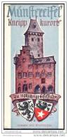 Münstereifel 1953 - Faltblatt Mit 10 Abbildungen - Stadtplan - Bavière