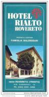 Rovereto 60er Jahre - Hotel Rialto - Faltblatt Mit 8 Abbildungen - Italy