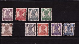 INDIA POSTAGE - King Georges - Lot De 9 Timbres Oblitérés - 3 Types Différents - Gebruikt