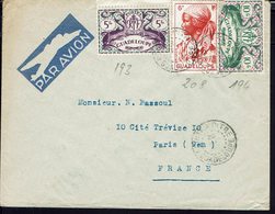 GUADELOUPE - 1944-48 - Affranchissement Tricolore à 21 Fr Sur Enveloppe Par Avion, De Pointe A Pitre Pour Paris - B/TB - - Lettres & Documents