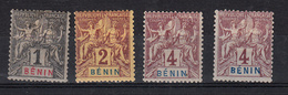 Benin 1894 Mi Nr 30 - 32 , Nr 32 2 X, Postfris Met Plakker - Unused Stamps