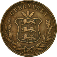 Monnaie, Guernsey, 8 Doubles, 1864, Heaton, Birmingham, TTB, Bronze, KM:7 - Guernesey