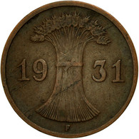Monnaie, Allemagne, République De Weimar, Reichspfennig, 1931, Stuttgart, TTB - 1 Renten- & 1 Reichspfennig