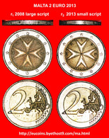 * NETHERLANDS: MALTA  2 EURO 2013  BOTH TYPES!  LOW START  NO RESERVE! - Varietà E Curiosità