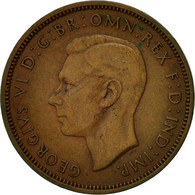 Monnaie, Grande-Bretagne, George VI, 1/2 Penny, 1941, TB, Bronze, KM:844 - C. 1/2 Penny