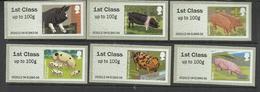 GREAT BRITAIN GRAN BRETAGNA 2012 FIRST CLASS FAUNA PIGS SELF-ADHESIVE COMPLETE SET SERIE COMPLETA MNH - Unused Stamps