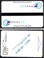 1 Ticket Transport 2017 Algeria Tram Tramway Alger Algiers Argel Billete De Transporte Tranvía - 2 Scans - Mundo