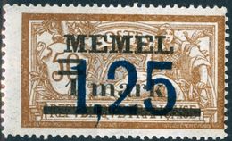 MEMEL, TIPO MERSON, 1922, FRANCOBOLLI NUOVI (MLH*) Michel 50    Scott 48 - Neufs