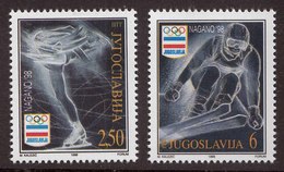 Yugoslavia 1998 Winter Olympic Games Nagano, Figure Skating, Skiing, Japan, Set MNH - Inverno1998: Nagano