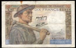 10 FRANCS MINEUR 22.6.1944 F:8/12 - 10 F 1941-1949 ''Mineur''