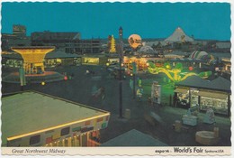 Great Northwest Midway, Expo 74 World's Fair, Spokane, USA, Postcard [21698] - Spokane