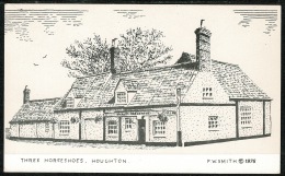 RB 1214 - Postcard - Three Horseshoes Pub - Houghton Near Huntingdon - Huntingdonshire