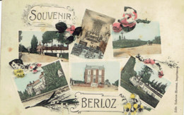 Souvenir De Berloz Multivues (5) Ecole Des Filles,int. De L'eglise - Berloz