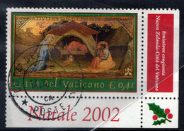 VATICANO  2002 Natale Con Vignetta Usato / Used - Usati