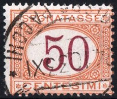 ITALIA, ITALY, REGNO, KINGDOM, SEGNATASSE, POSTAGE DUE, 1870, FRANCOBOLLO USATO YT T10   Scott J10  (0,75) - Portomarken