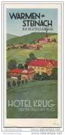 Warmensteinach 30er Jahre - Hotel Krug - Faltblatt Mit 8 Abbildungen - Baviera