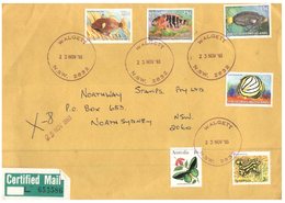 (109) Australia Cover Posted Certified Mail From NSW Walgett To North Sydney - With Many Cocos Island Stamps (1983) - Storia Postale