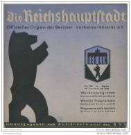 Die Reichshauptstadt 1938 - Offizielles Organ Des Berliner Verkehrs-Vereins E.V. - Kino- Theater-Programm Etc. - Brandenburg