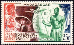 Détail De La Série - Anniversaire De L'U.P.U. * Madagascar N° PA 72 - 1949 75e Anniversaire De L'UPU