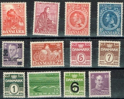 LOTE DE12 SELLOS NUEVOS DE DINAMARCA,** - Unused Stamps