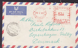 Egypt Egypte Danish Shipsmail M/S 'KOREA' Ø.K. Rederi PORT TAUFIQ - PAQUEBOT 1963 Meter Cover Brief VALBY Denmark - Lettres & Documents