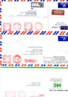 6 Lettres Commerciales Hong Kong Cachets Distributeur Rouges Pour L'Allemagne - Automatenmarken