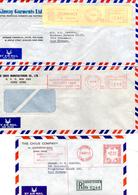6 Lettres Commerciales Hong Kong Cachets Distributeur Rouges Pour L'Allemagne - Distribuidores