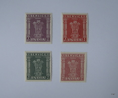 INDIA 1950. SERVICE POSTAGE STAMPS. Ashokan Capital, 1Re; 2Rs; 5Rs And 10Rs. MNH - Neufs