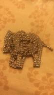 Spilla Vintage A Forma Di Elefante Con Swarovski Anni 80 Integra - Brochen