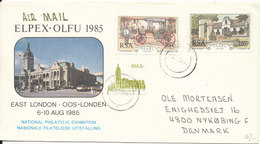 RSA Elpex Olfu 1985 National Philatelic Exhibition 6-10-Aug. 1985 Sent To Denmark - Lettres & Documents