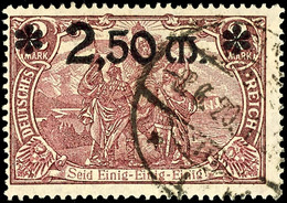 2459 2,50 M. A. 2 M. Braunlila, Tadellos, Gestempelt, Kurzbefund Weinbuch BPP, Mi. 250.-, Katalog: 118a O - Sonstige & Ohne Zuordnung