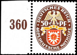 2796 50 + 40 Pfg Nothilfe Mit Plattenfehler I, Nur Auf Feld 31 Einer Teilauflage Vorkommend, Mit Feldkennzeichnendem Sei - Sonstige & Ohne Zuordnung