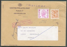 S 71 (papier Epacar) Et 84 Sur Lettre De Bruxelles 1987 Vers Marseille + Retour à L'envoyeur - 15003 - Other & Unclassified