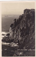 Postcard The Cliffs Lands End [ And Longships Lighthouse ] Cornwall RP My Ref  B12365 - Land's End