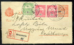 96118 MURASZENTMÁRTON 1909. Ajánlott Kiegészített Zárt Díjjegyes Lap Csáktornyára Küldve - Used Stamps