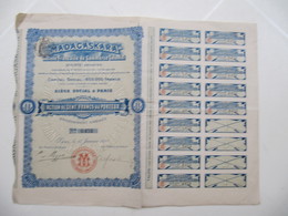 1 X Action - Madagaskara, Société Française De Commerce Colonial - Paris,1910 - Africa