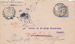 Lettre Kingston Redistribué Pour La France Cover Jamaica - Jamaïque (...-1961)