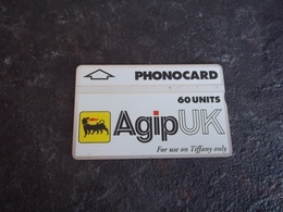 CARTE TELEPHONIQUE BANDE MAGNETIQUE COMPAGNIES PETROLIERES AGIP T.B.E !!! - Boorplatformen