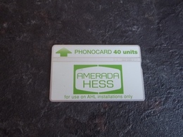 CARTE TELEPHONIQUE BANDE MAGNETIQUE COMPAGNIES PETROLIERES AMERADA HESS T.B.E !!! - Boorplatformen