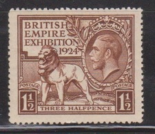 GREAT BRITAIN  Scott # 186 MH - KGV British Empire Exhibition - Unused Stamps